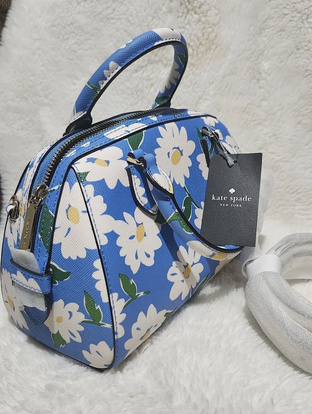 Kate Spade Madison Tide Pool Charming Daisy Small Duffle RETAIL $349